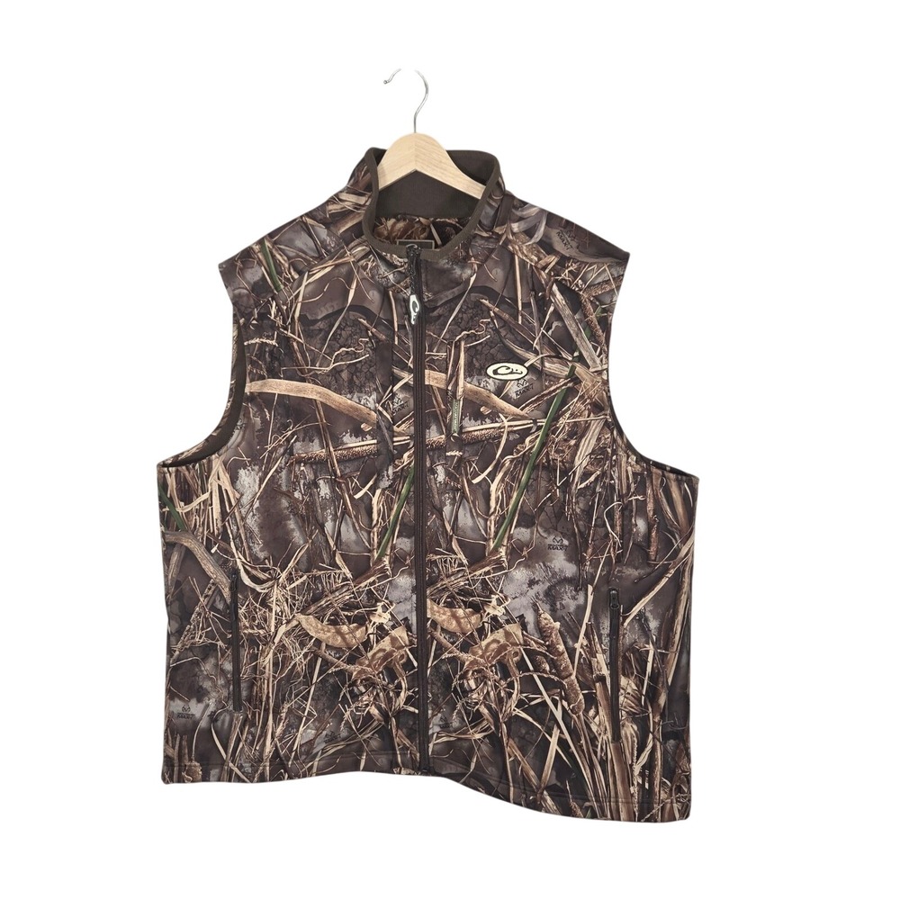 Drake Waterfowl Systems Camo Hunting Vest 2XL Full Zip Duck Hunting Pocket